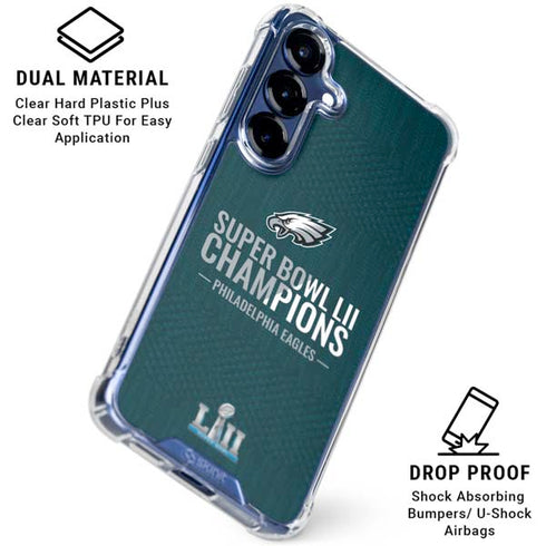 NFL Philadelphia Eagles Super Bowl LII Champions Galaxy S25 Clear Case